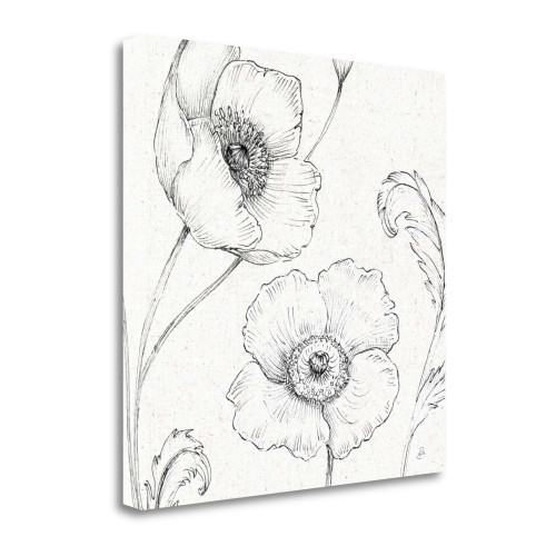 Blossom Sketches I Wrapped Canvas Print Living Room Wall Art