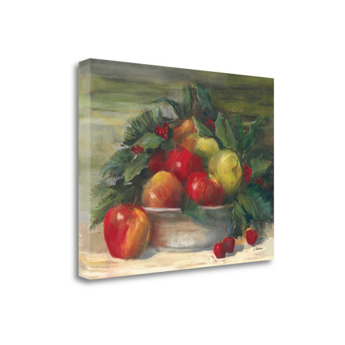 Apples And Holly 1 Wrapped Canvas Print Living Room Wall Art