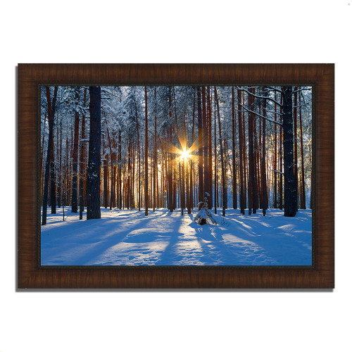 Sunset Starburst 13 Brown Picture Frame Print Wall Art