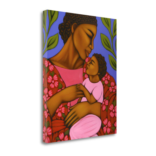 African Mother And Baby 2 Wrapped Canvas Print Wall Art