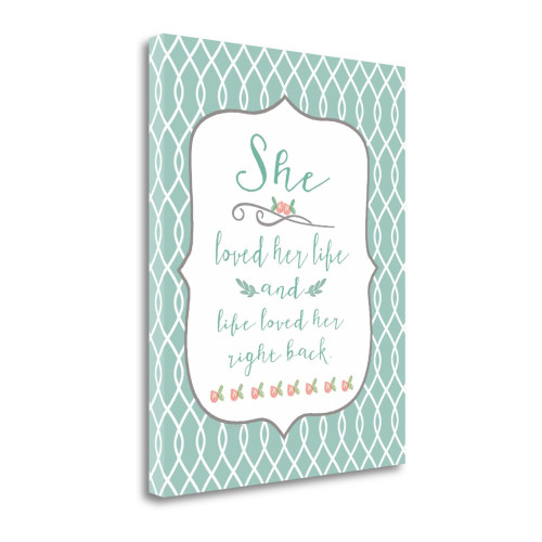 Love Her Life Wrapped Canvas Print Living Room Wall Art