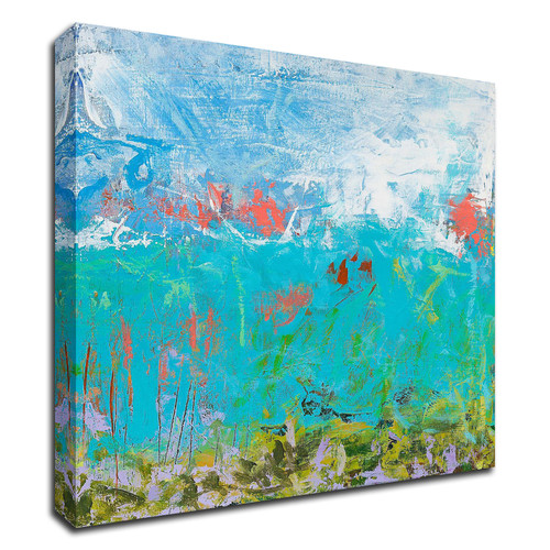 "Cerulean Escapes Ii" Wrapped Canvas Print Wall Art
