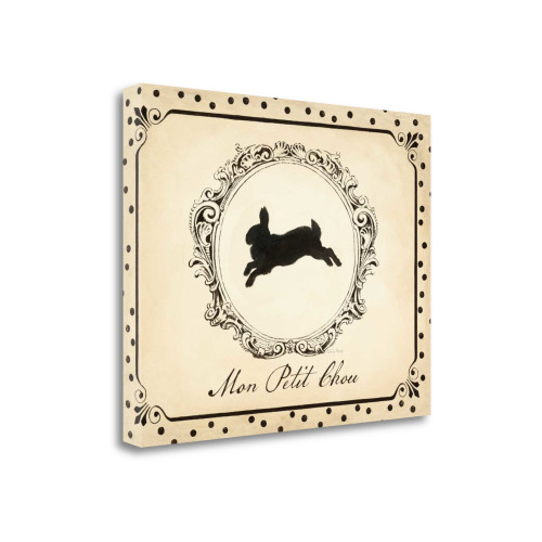 Cartouche Lapin II Wrapped Canvas Print Living Room Wall Art