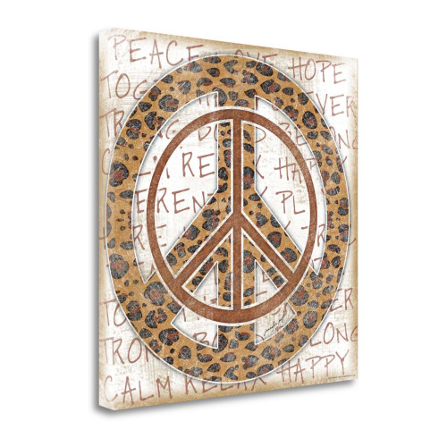 Peace Leopard 2 Wrapped Canvas Print Living Room Wall Art