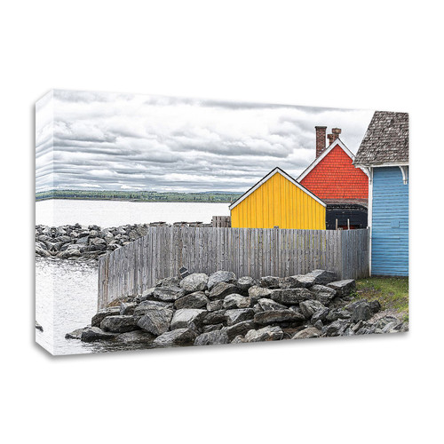 Coastal Geometry Wrapped Canvas Print Wall Art