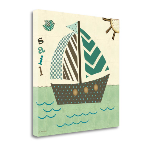 Sails West 1 Wrapped Canvas Print Living Room Wall Art
