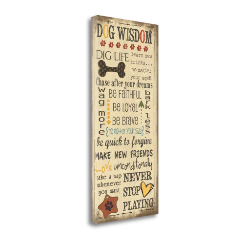 Dog Wisdom 3 Wrapped Canvas Print Living Room Wall Art