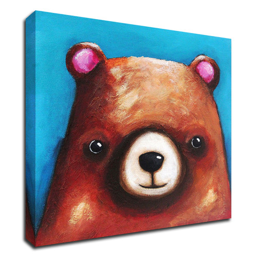 "The Brown Bear" Wrapped Canvas Print Wall Art