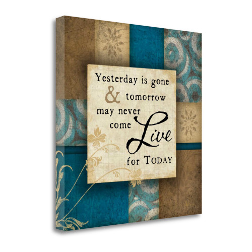 Live For Today 4 Wrapped Canvas Print Living Room Wall Art