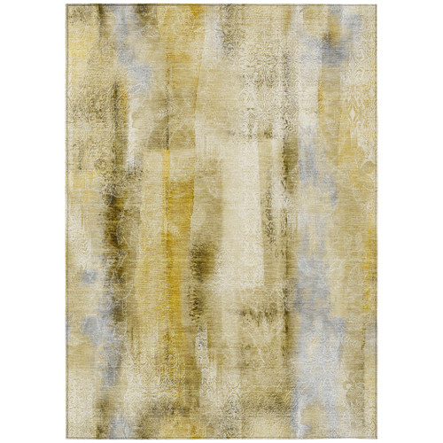 3' X 4' Taupe Washable Non Skid Indoor Outdoor Area Rug
