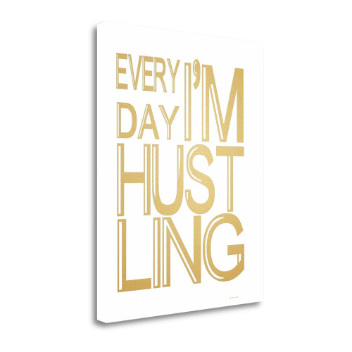 Hustling Wrapped Canvas Print Living Room Wall Art