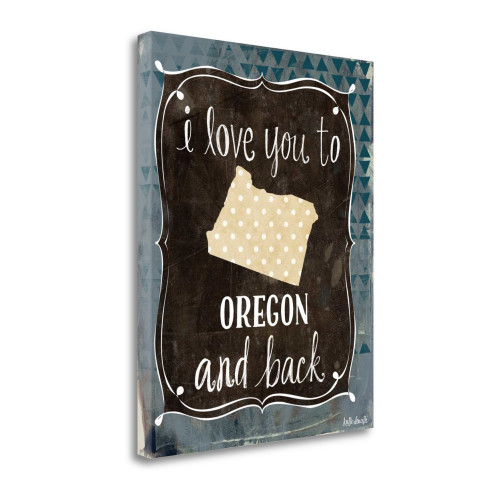 Oregon And Back Wrapped Canvas Print Living Room Wall Art