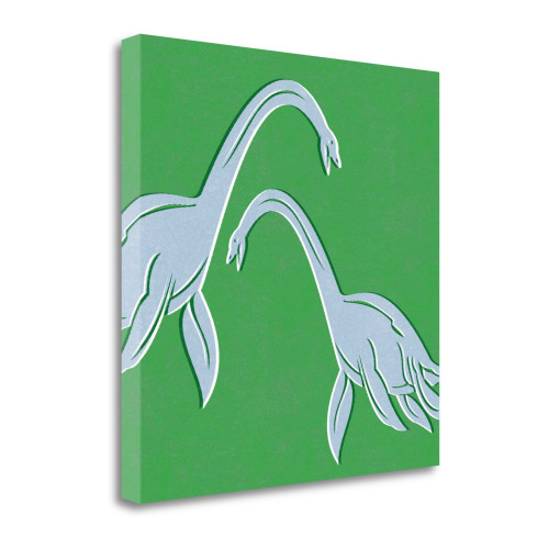 Dino IV Wrapped Canvas Print Living Room Wall Art