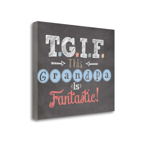 T Grandpa If Wrapped Canvas Print Wall Art