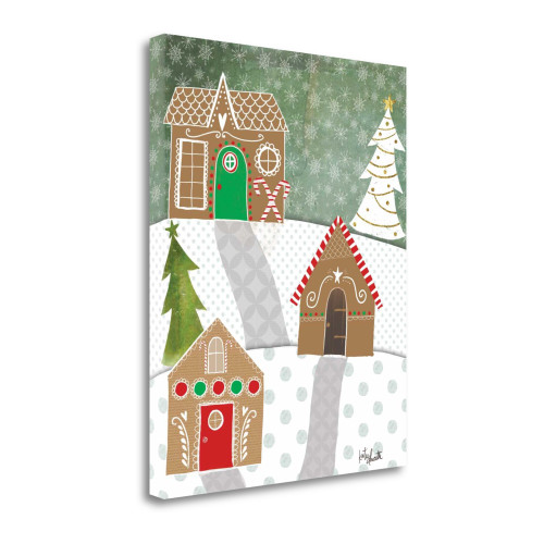 Gingerbread Houses 5 Wrapped Canvas Print Living Room Wall Art