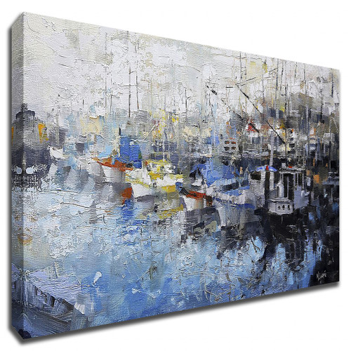 San Francisco Wharf Wrapped Canvas Print Wall Art