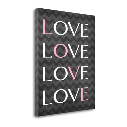 Love Love Love Love 5 Wrapped Canvas Print Living Room Wall Art