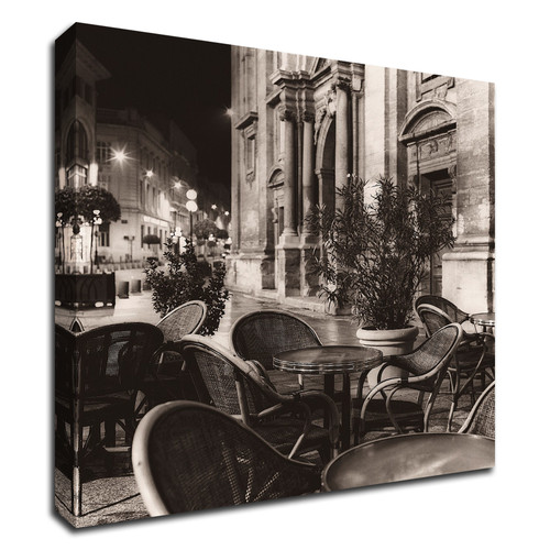 "Cafe, Avignon" Wrapped Canvas Print Wall Art