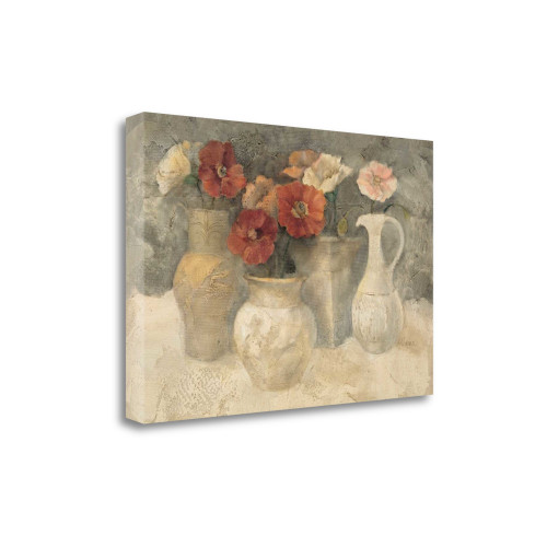 Poppies In White 3 Wrapped Canvas Print Living Room Wall Art