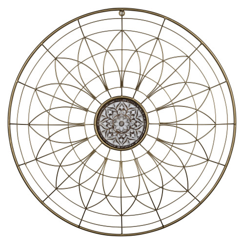 Bohemian Gold Wire Mandala Wall Decor