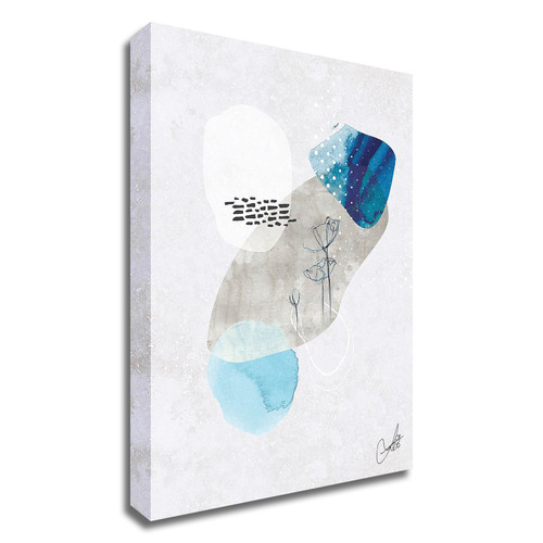 Indigo Blossom No. 2 Wrapped Canvas Print Wall Art