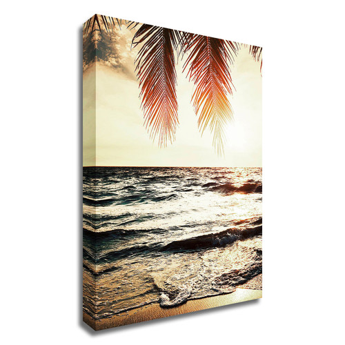 "Night Beach" Wrapped Canvas Print Wall Art