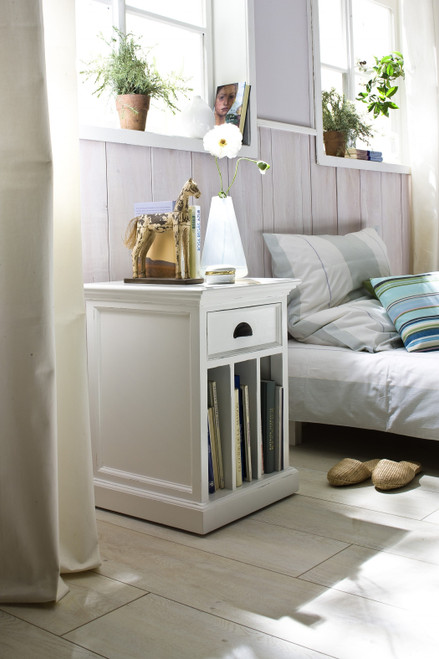 24" Solid Wood and Wood Nightstand