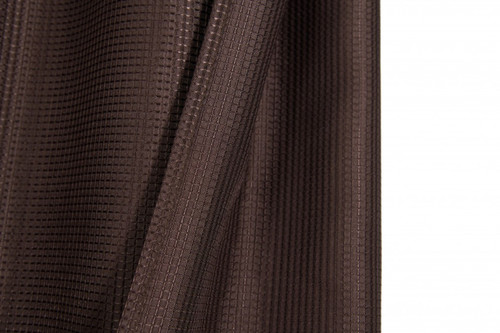 Luxurious Brown Waffle Weave Shower Curtain
