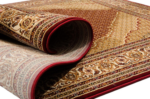 20' Runner Red and Beige Oriental Power Loom Runner Rug