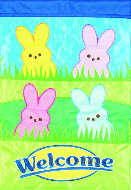 Flag Welcome Bunnies Polyester 
