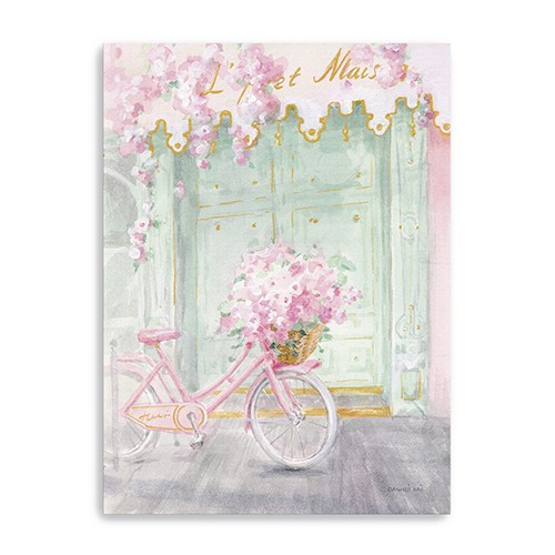 Homeroots Home Decor 40" Pretty Pastel Pink Paris Canvas Wall Art