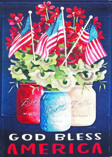 Flag God Bless America Jars 