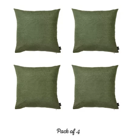 Farmhouse Square and Lumbar Solid Color Throw Pillow Covers Set