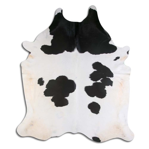 NATURAL HAIR ON COWHIDE BLACK AND WHITE