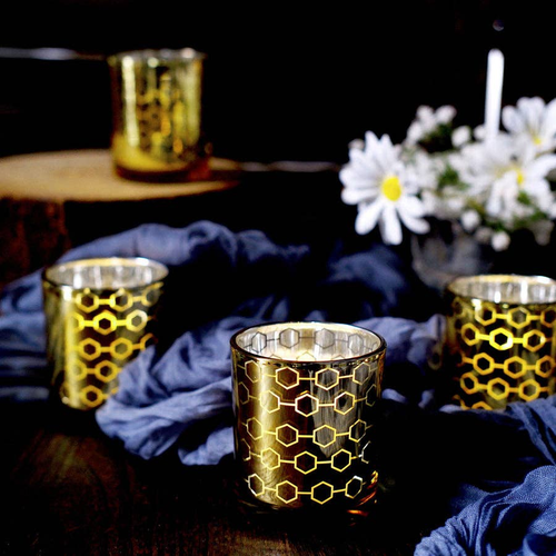 Metallic Honeycomb soy candles