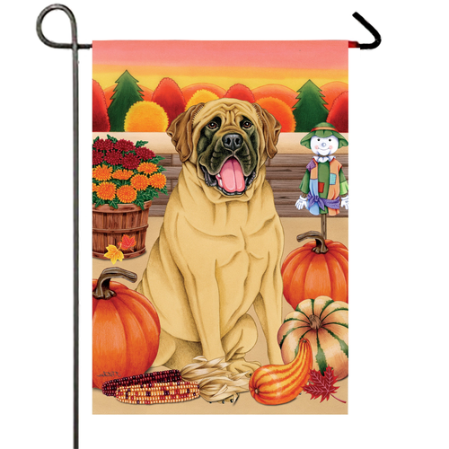 Mastiff- Best of Breed Autumn Harvest Garden Flag 