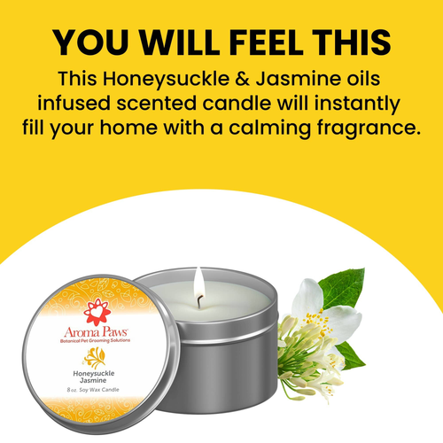 8 OZ CANDLE IN TIN HONEYSUCKLE JASMINE