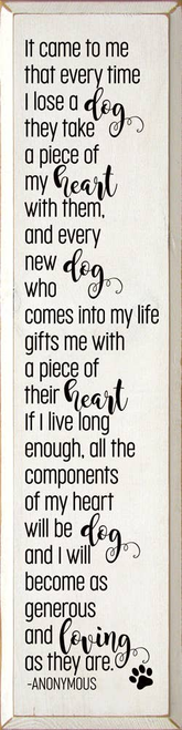 It Came to Me with Paw Print Wood Sign