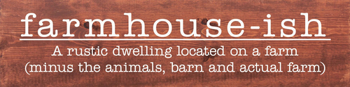 Farmhouse-ish: A rustic dwelling located on a farm...