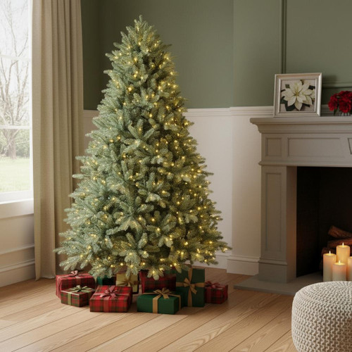 9' Pre Lit Full Spruce Christmas Tree