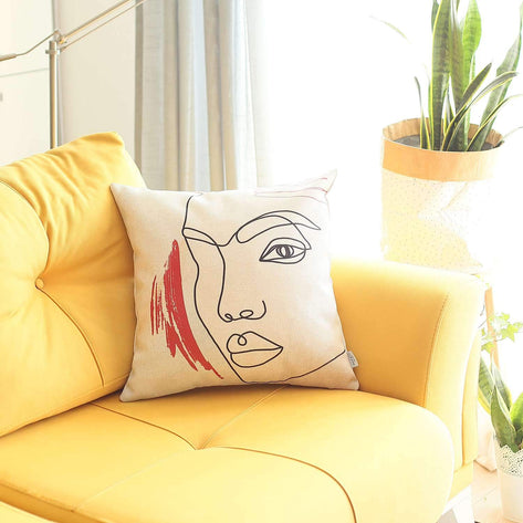 Boho-Chic Printed Jacquard Throw Pillow
