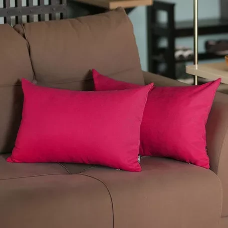 Farmhouse Square and Lumbar Solid Color Throw Pillows Set