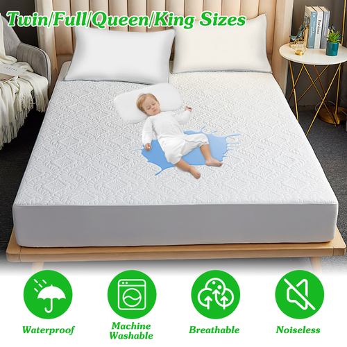 Twin Size Waterproof Mattress Protector Breathable