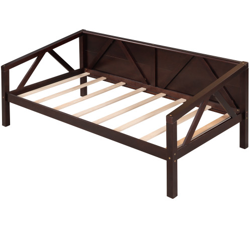 Espresso Wood Twin Day Bed