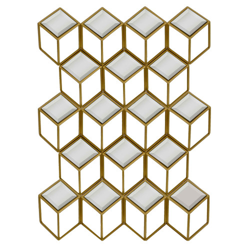 33" Gold Metal Accent Mirror