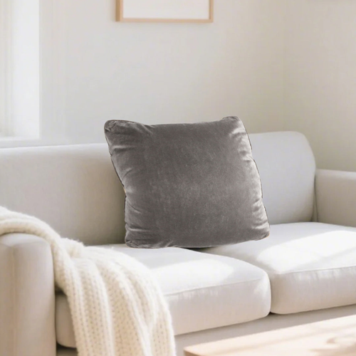 Dove Gray Velvet Pillowcase Luxurious Soft Cushion Covers for Modern Home Dcor