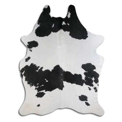 NATURAL HAIR ON COWHIDE BLACK AND WHITE
