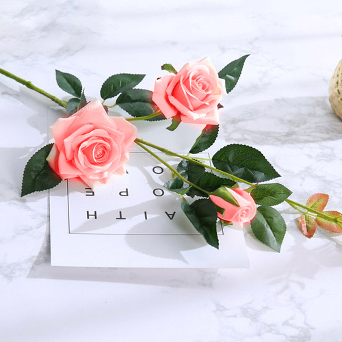 Bunch Artificial Silk Rose  Heads Flower Fake Bridal Bouquet Table Decor