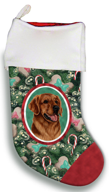 Golden Retriever Red - Best of Breed Christmas Stocking