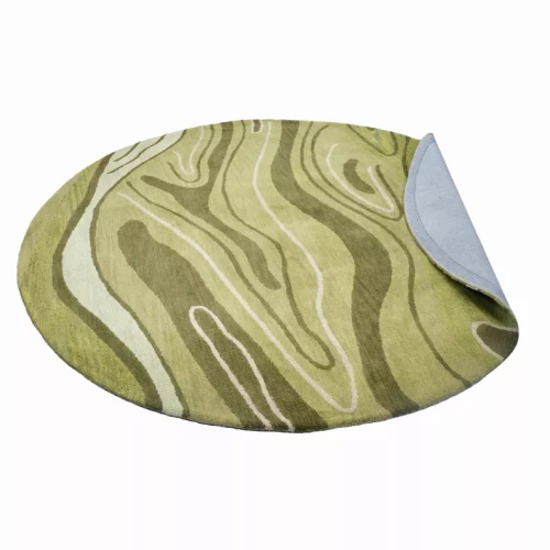 Rugsotic Carpets Hand Tufted Wool Round Area Rug Abstract